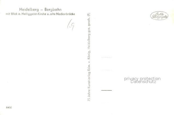 Heidelberg Neckar Bergbahn mit Blick auf Heiliggeist Kirc – Bild 2