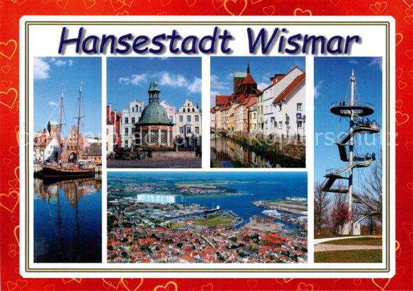 Wismar Mecklenburg Hafen Wassertor Wasserkunst Markt Mühle