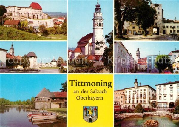Tittmoning Salzach Burg Stadtmauer Partie an der Salzach T