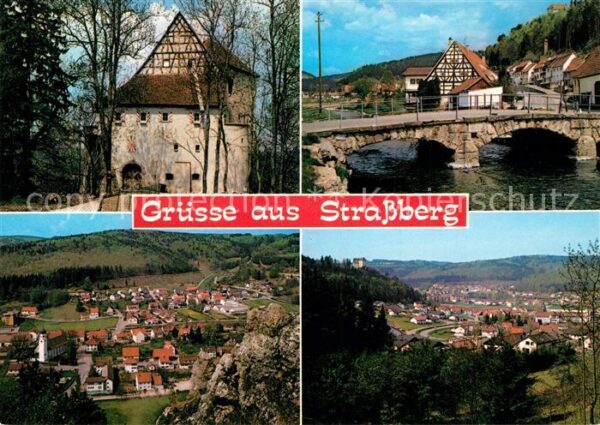 Strassberg Hohenzollern Burg Brücke Talblick Landschaftspanoram