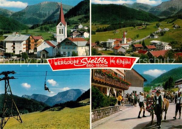 Steibis Ortsmotiv mit Kirche Landschaftspanoram