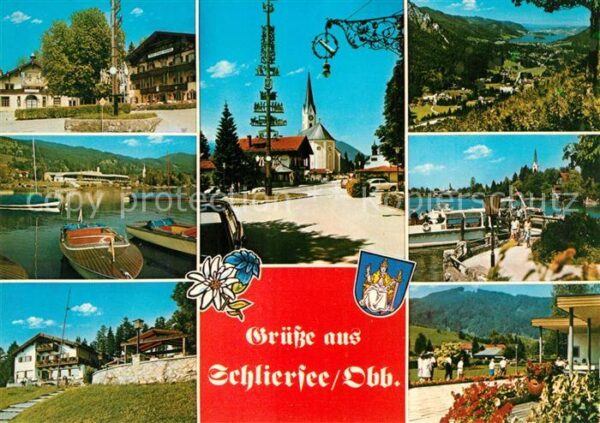 Schliersee Ortsmitte Maibaum Kirche Hotels Uferpro