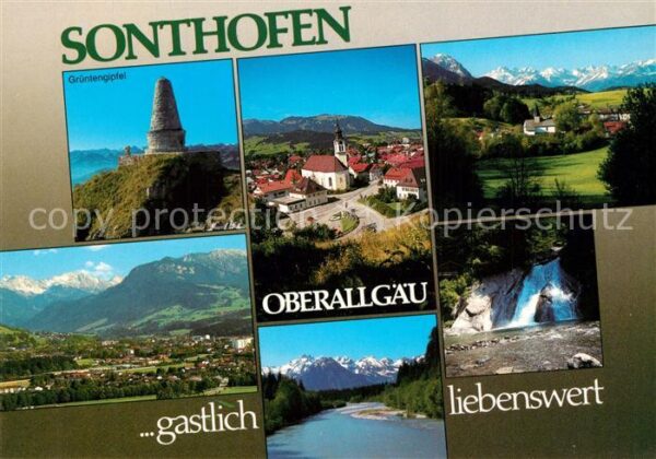 Sonthofen Oberallgaeu und Umgebung Grüntengipfel Wasserfall A