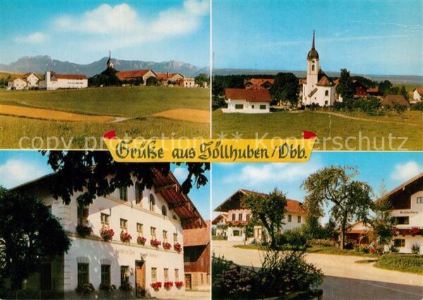 Soellhuben Ortsansicht mit Kirche Gasthof Hauptstr