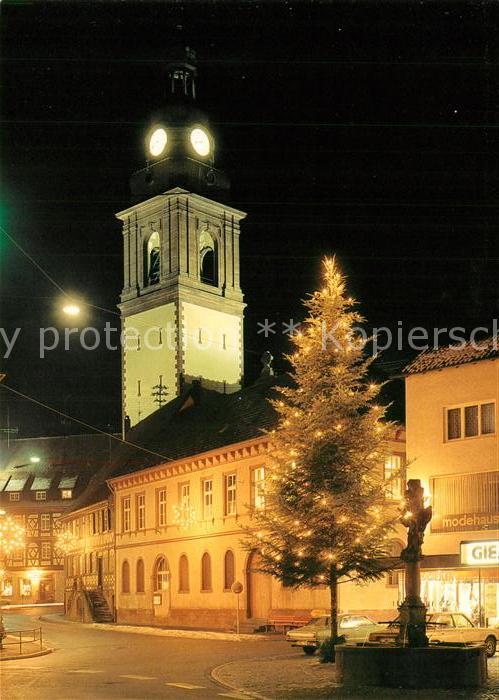 Haslach Kinzigtal zur Weihnachtszeit Christbaum Brunnen K