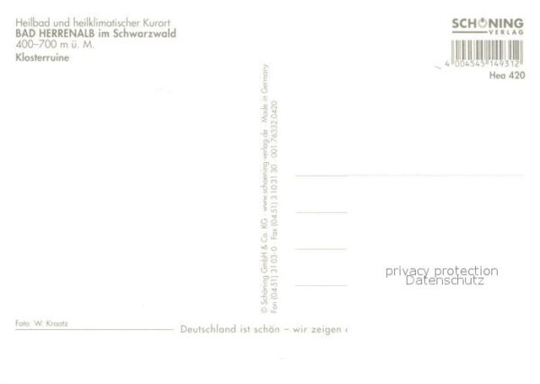 Bad Herrenalb Klosterruine Fachwerkhaus Luftkurort im – Bild 2