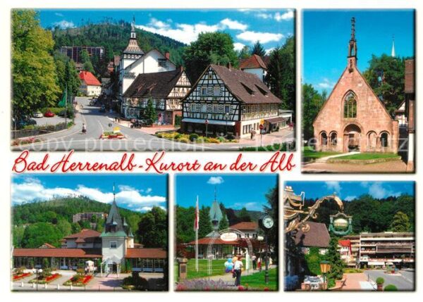 Bad Herrenalb Ortsmitte Klosterruine Kurpark Kurhaus
