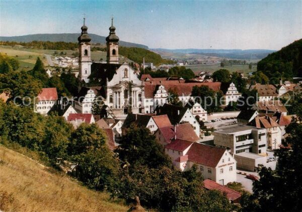 Zwiefalten Wuerttemberg Ortsansicht mit Münster ehem. Benedikti