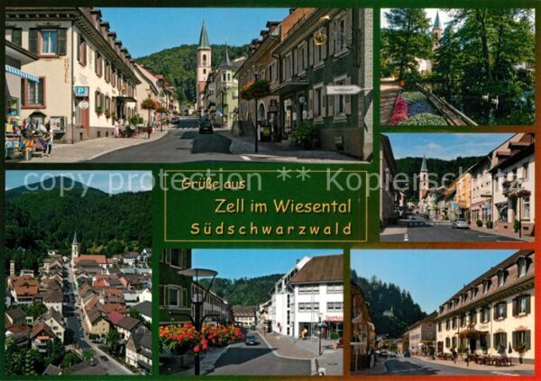 Zell Wiesental Ortszentrum Kirche Hauptstrasse Hotel R