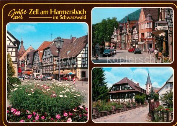 Zell Harmersbach Ortszentrum Fachwerkhäuser Kirche