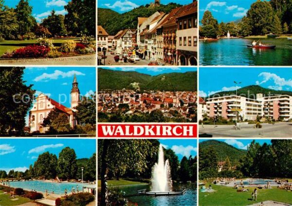 Waldkirch Breisgau Parkanlagen Innenstadt Kirche Freibad S