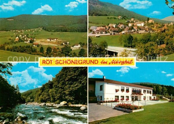 Roet Baiersbronn Landschaftspanorama Murgtal Partie am F