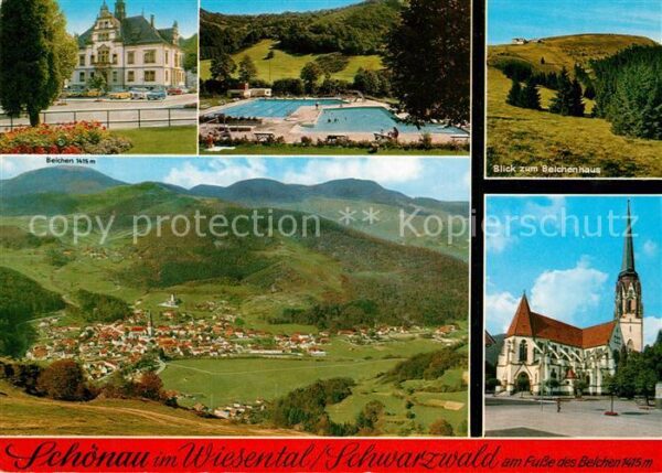 Schoenau Schwarzwald Landschaftspanorama Wiesental Belchen B