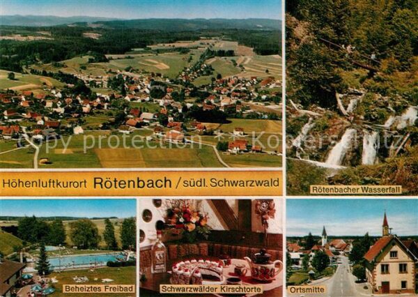 Roetenbach Baden Fliegeraufnahme Wasserfall Freibad Schw