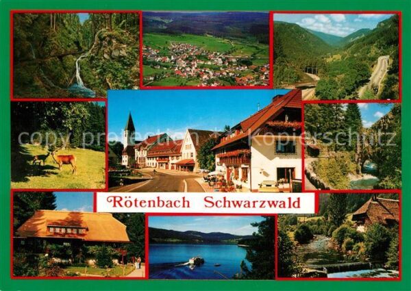 Roetenbach Baden Kurort im Schwarzwald Wasserfall Wild H