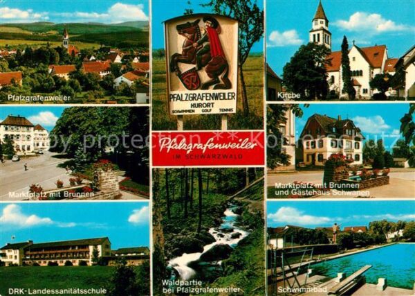Pfalzgrafenweiler Panorama Marktplatz Brunnen DRK Landess