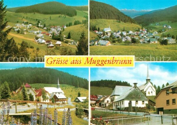 Muggenbrunn Ortsansicht mit Kirche Landschaftspanor