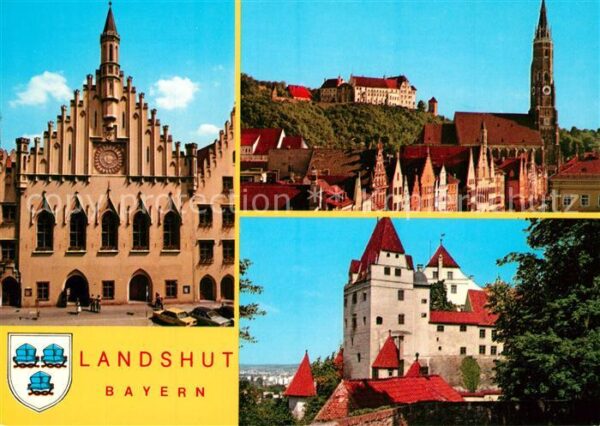 Landshut Isar Rathaus Burg Trausnitz Altstadt Kirche