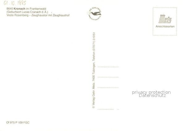 Kronach Oberfranken Veste Rosenberg Zeughaustor Zeughaushof – Bild 2
