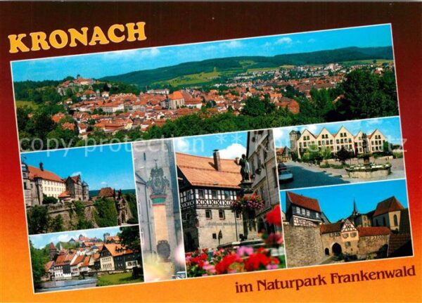 Kronach Oberfranken Stadtpanorama Festung Rosenberg Naturpa