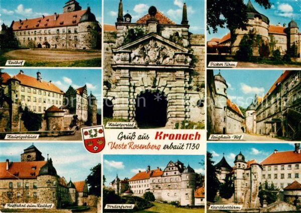 Kronach Oberfranken Veste Rosenberg Reithof Dicker Turm Zeu