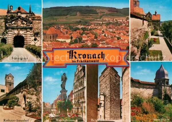 Kronach Oberfranken Stadtpanorama Veste Rosenberg Festungst