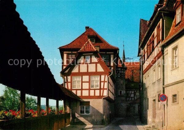 Kronach Oberfranken Wehrgang Altstadt Fachwerkhäuser