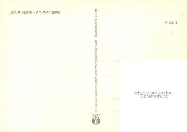 Kronach Oberfranken Wehrgang Altstadt Fachwerkhäuser – Bild 2