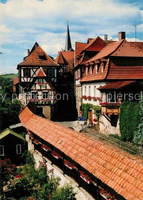 Kronach Oberfranken Wehrgang Altstadt Fachwerkhäuser