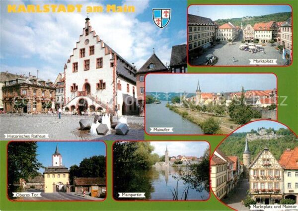 Karlstadt Main Marktplatz Rathaus Mainufer Oberes Tor