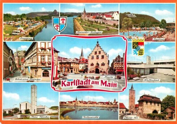 Karlstadt Main Campingplatz Mainufer Anlagen Freibad H