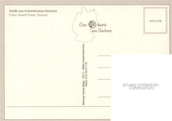 Crimmitschau Kirche Brunnen Plattenbauten Innenstadt – Bild 2