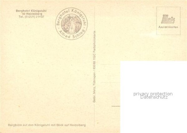 Heidelberg Neckar Bergbahn auf den Königstuhl mit Blick a – Bild 2