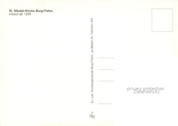 Burg Fehmarn St Nikolai Kirche 13. Jhdt. – Bild 2