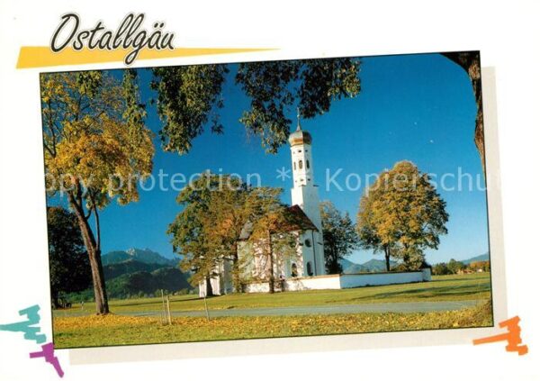 Schwangau Wallfahrtskirche St Koloman Herbststimm
