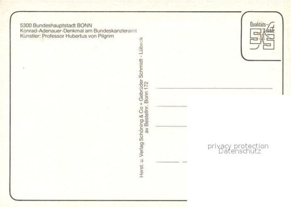 Bonn Rhein Konrad Adenauer Denkmal am Bundeskanzle – Bild 2