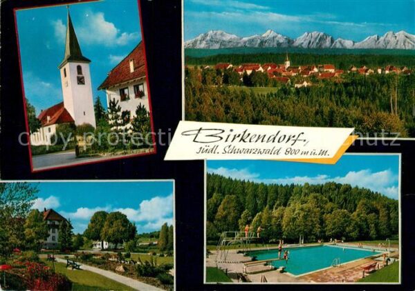 Birkendorf Ortsmotiv mit Kirche Gesamtansicht mit