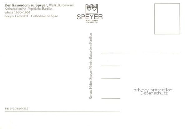 Speyer Rhein Kaiserdom Weltkulturdenkmal Kathedrale – Bild 2