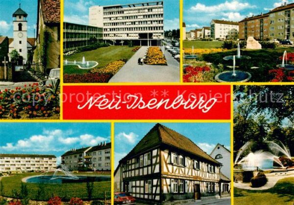 Neu-Isenburg Alstadt Kirche Hochhaus Siedlung Wohnbl