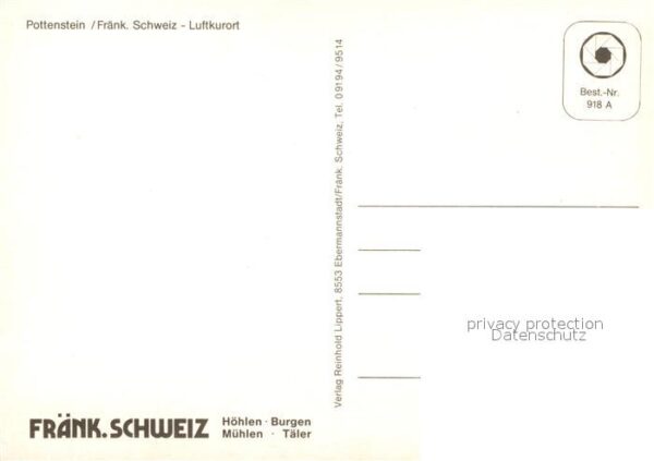 Pottenstein Oberfranken Teilansicht Luftkurort Fränkische Schwe – Bild 2