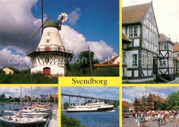 Svendborg Christiansmollen Bagergade Marinaen Aer