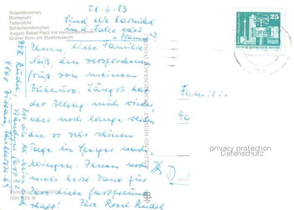 Zittau Rolandbrunnen Blumenuhr Teilansicht Sch – Bild 2