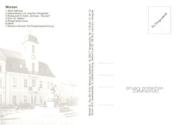 Wurzen Sachsen Rathaus Geburtshaus Joachim Ringelnatz – Bild 2