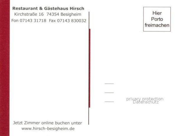 Besigheim Restaurant Gästehaus Hirsch Fachwerkhau – Bild 2