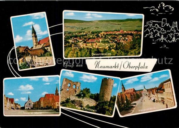 Neumarkt Oberpfalz Kirche Panorama Markt Ruine Wolfstein H