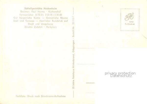 Heidenheim Brenz Schloss Gaststätte – Bild 2