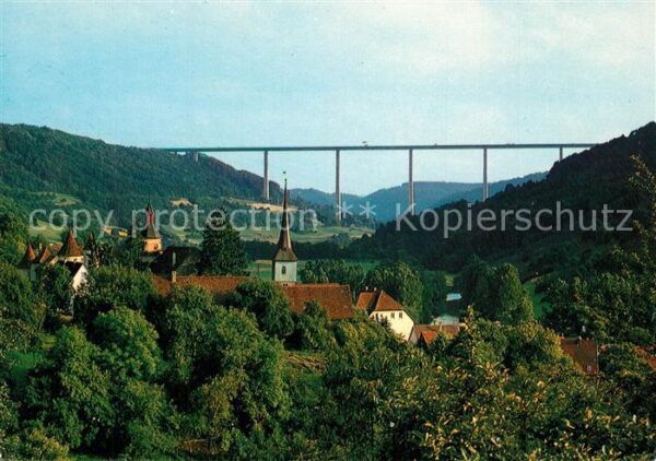 Geislingen Kocher Kochertalbrücke Schloss Braunsbach