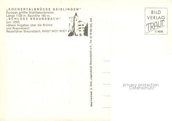Geislingen Kocher Kochertalbrücke Schloss Braunsbach – Bild 2