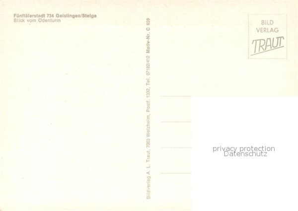 Geislingen Steige Blick vom Ödenturm – Bild 2