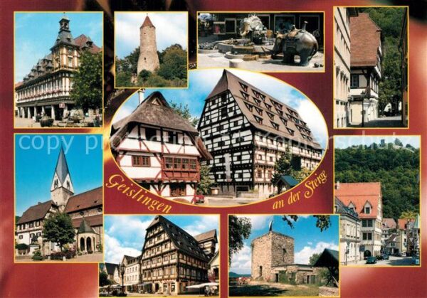 Geislingen Steige Turm Marktbrunnen Kirche Altes Haus Fes